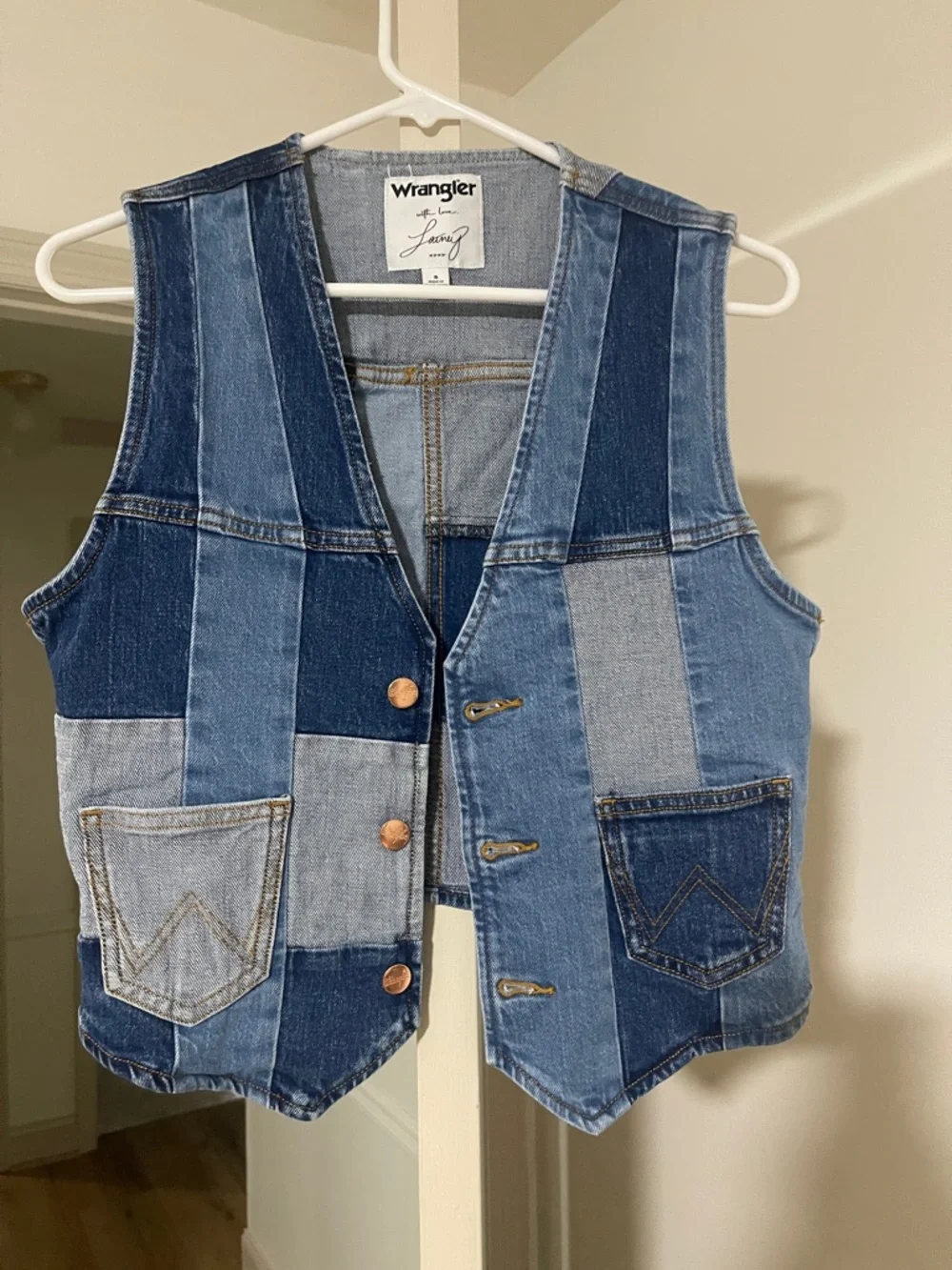 Wrangler with love Lainey Light Blue Denim Jacket - Picture 3 of 7